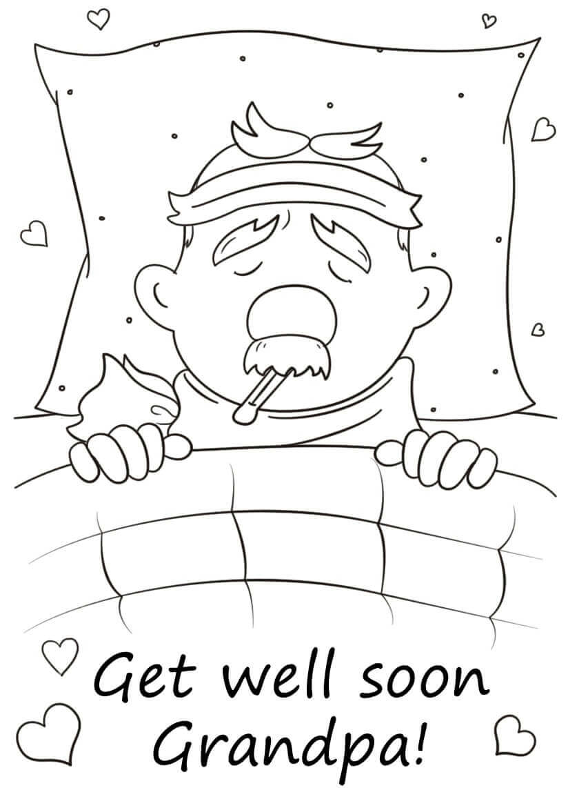 Dibujo de Que Te Mejores Pronto Abuelo para Colorear
