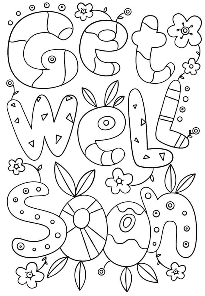 Dibujo de Que Te Mejores Pronto Hoja para Colorear