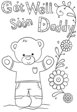 Dibujo de Que Te Mejores Pronto Papi para Colorear