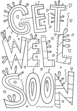 Dibujo de Recuperarse Pronto Lindo para Colorear