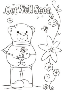 Dibujo de Sonriendo Mejora Pronto para Colorear