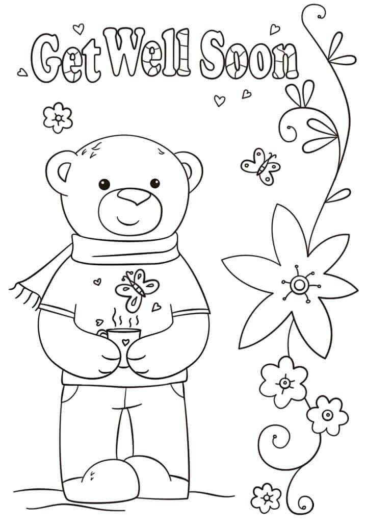 Dibujo de Sonriendo Mejora Pronto para Colorear