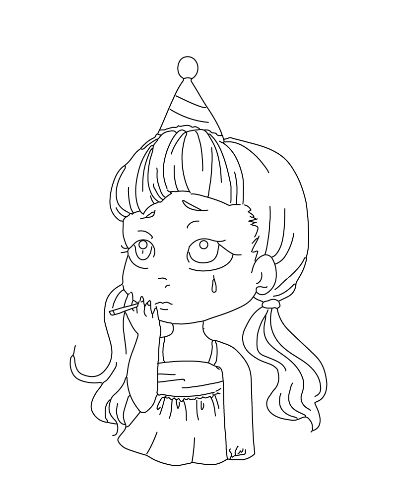 Dibujo de Artwork Melanie Martinez Coloring Page para Colorear