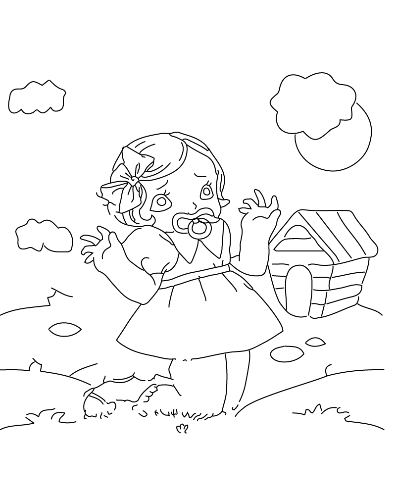 Dibujo de Free Little Melanie Martinez Coloring Page para Colorear