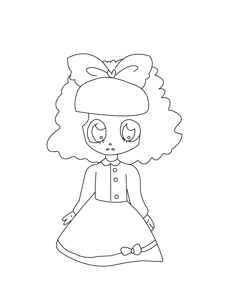 Dibujo de Melanie Martinez Coloring Page For Kids para Colorear