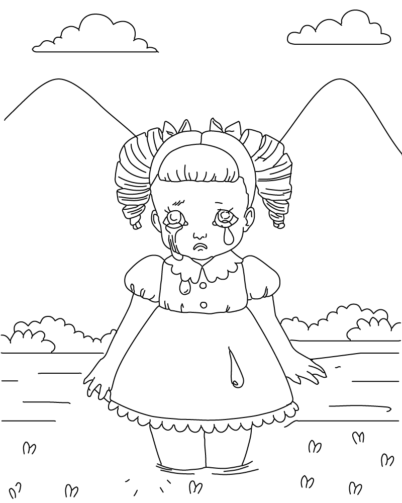 Dibujo de Melanie Martinez Printable Coloring Page para Colorear