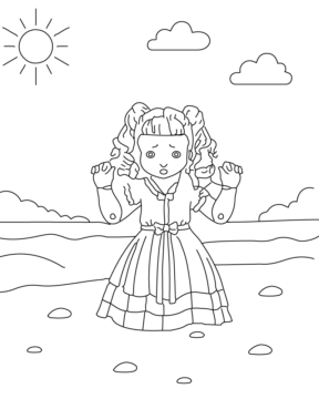Dibujo de Shocked Melanie Martinez Coloring Page para Colorear