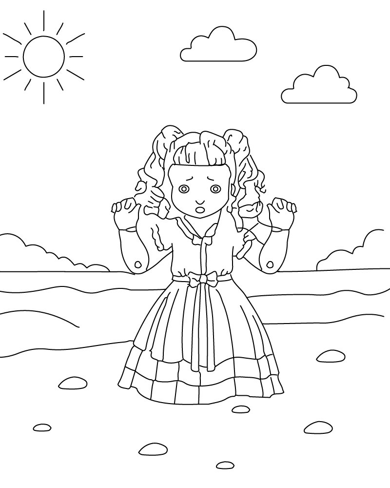 Dibujo de Shocked Melanie Martinez Coloring Page para Colorear
