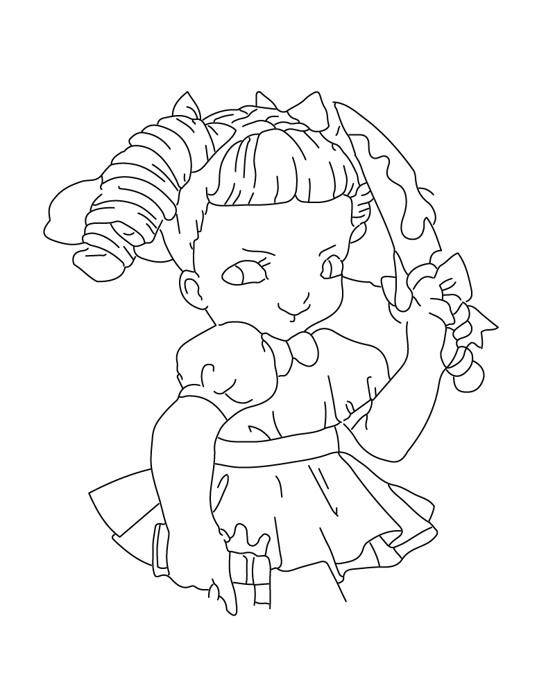 Dibujo de Wise Melanie Martinez Coloring Page para Colorear