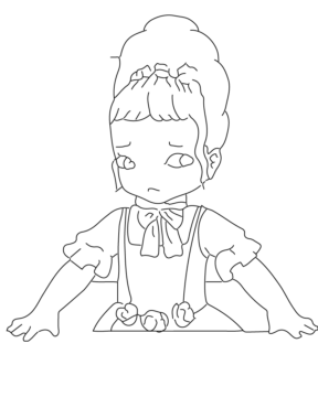 Dibujo de Worried Melanie Martinez Coloring Page para Colorear
