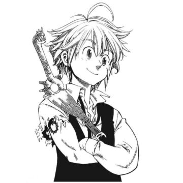 Dibujo de Meliodas Guapo para Colorear