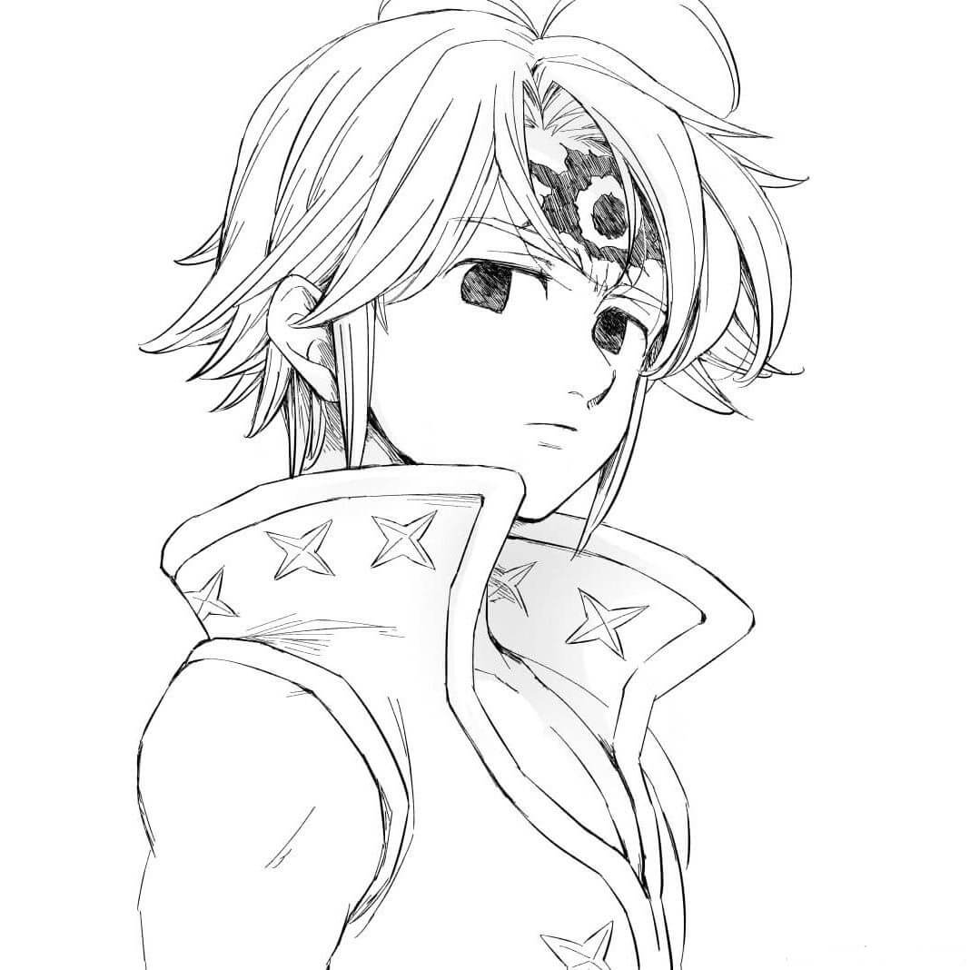 Dibujo de Rey Demonio Meliodas para Colorear
