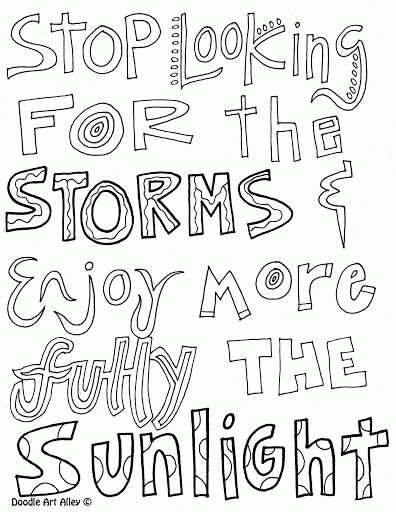 Dibujo de Deja de Buscar las Tormentas Disfruta M S Plenamente de la Luz del Sol para Colorear