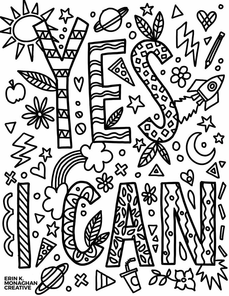 Dibujo de S Puedo para Colorear