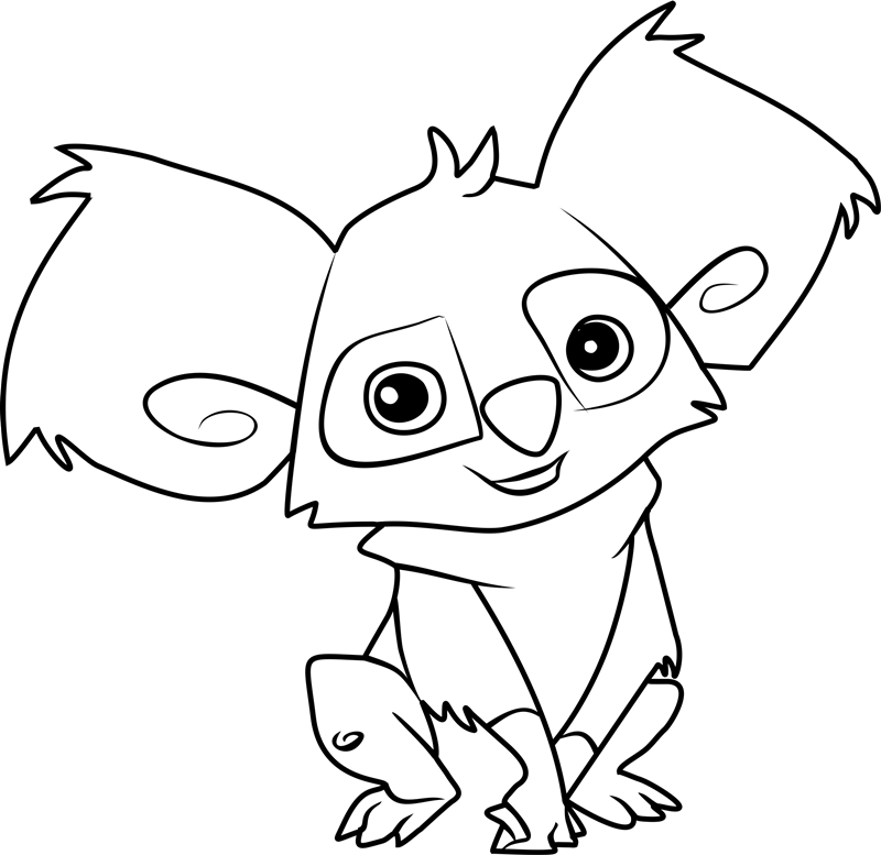 Dibujo de Koala Esta Sonriendo para Colorear