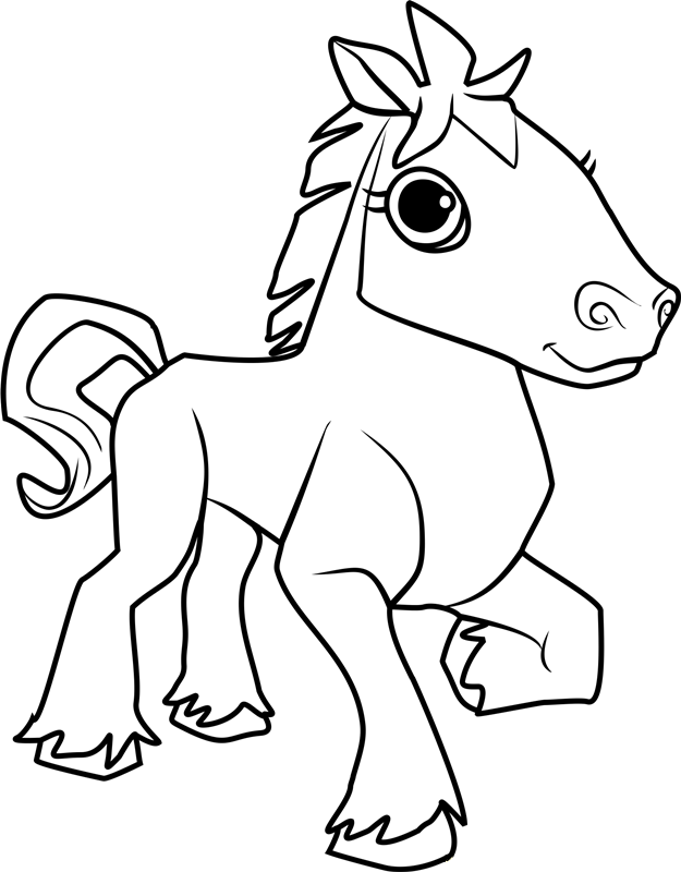 Dibujo de Mermelada de Animales de Caballo para Colorear