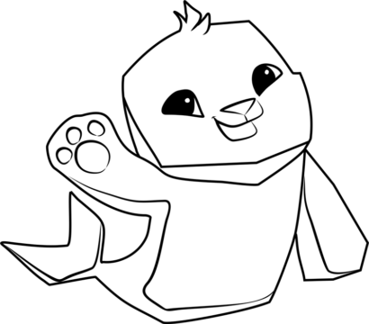 Dibujo de Mermelada de Animales de Foca para Colorear