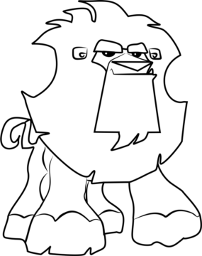 Dibujo de Mermelada de Animales de león para Colorear
