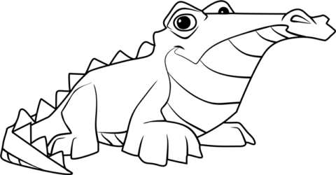 Dibujo de Mermelada de Cocodrilo Animal para Colorear