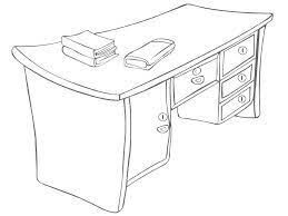 Dibujo de Libro en Mesa para Colorear