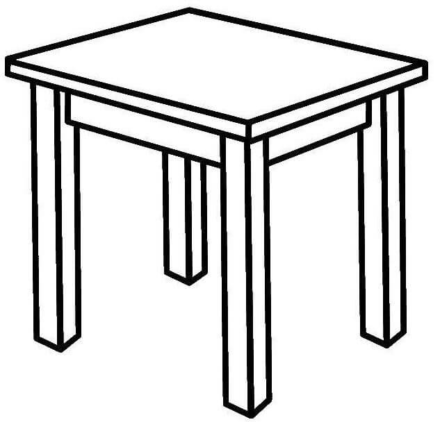 Dibujo de Mesa básica para Colorear