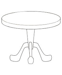 Dibujo de Mesa Redonda para Colorear