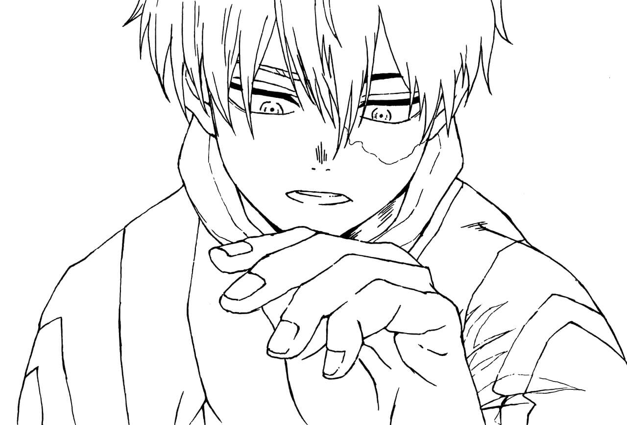 Dibujo de Todoroki Shoto para Colorear