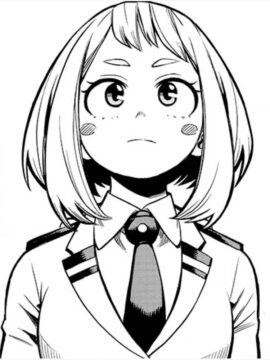 Dibujo de Uraraka Chako para Colorear