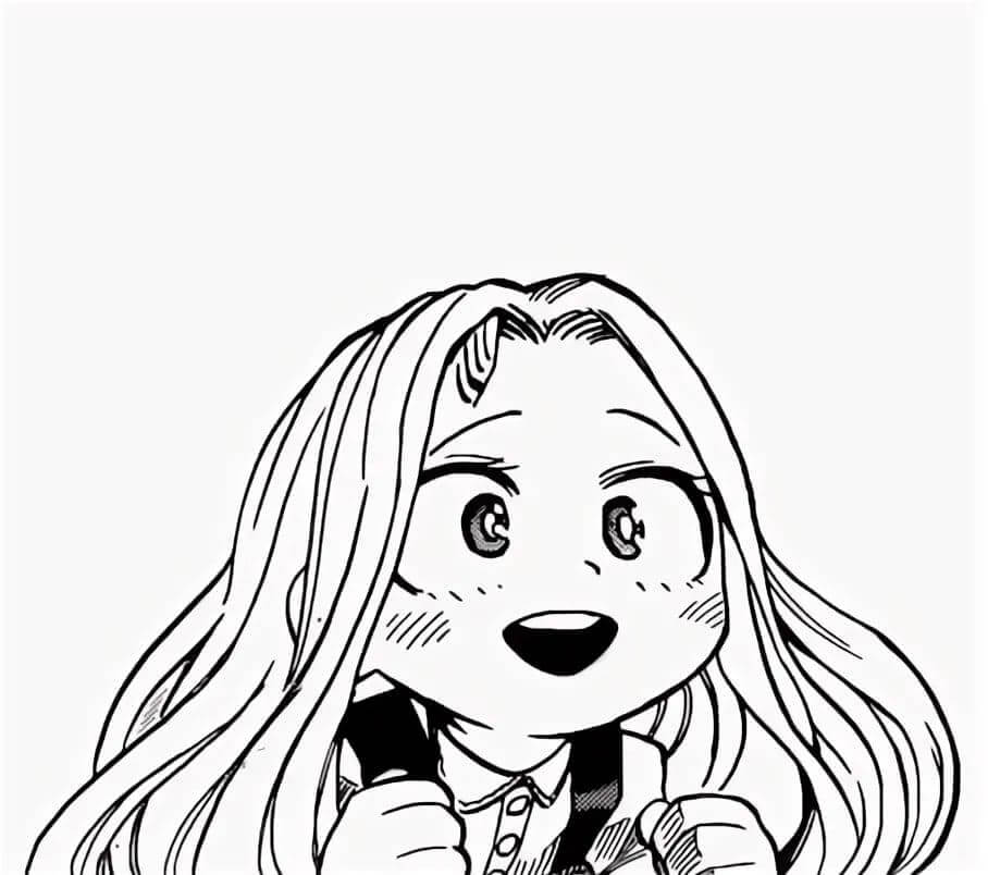Dibujo de Uraraka Chako Chibi para Colorear