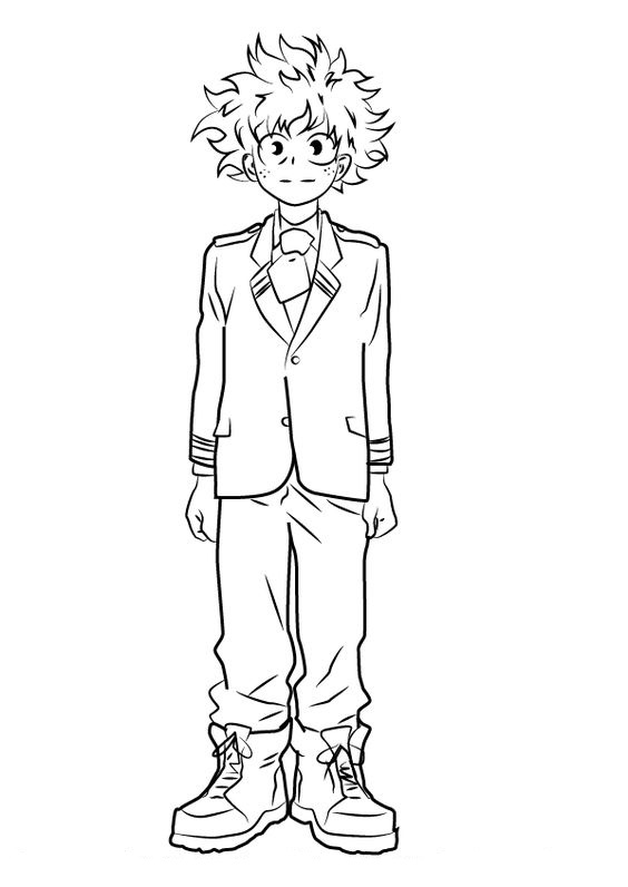 Dibujo de Izuku Midoriya para Colorear