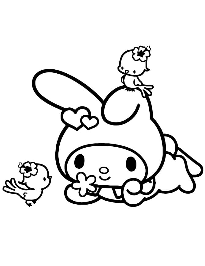 Dibujo de My Melody para Colorear