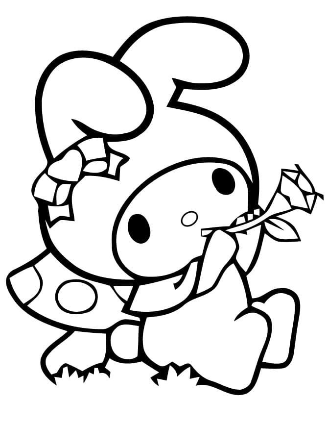 Dibujo de Encantadora Mi melodía página para Colorear