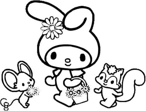 Dibujo de Mi melodía y Amigos para Colorear