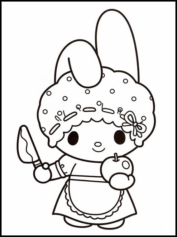 Dibujo de My Melody mamá página para Colorear