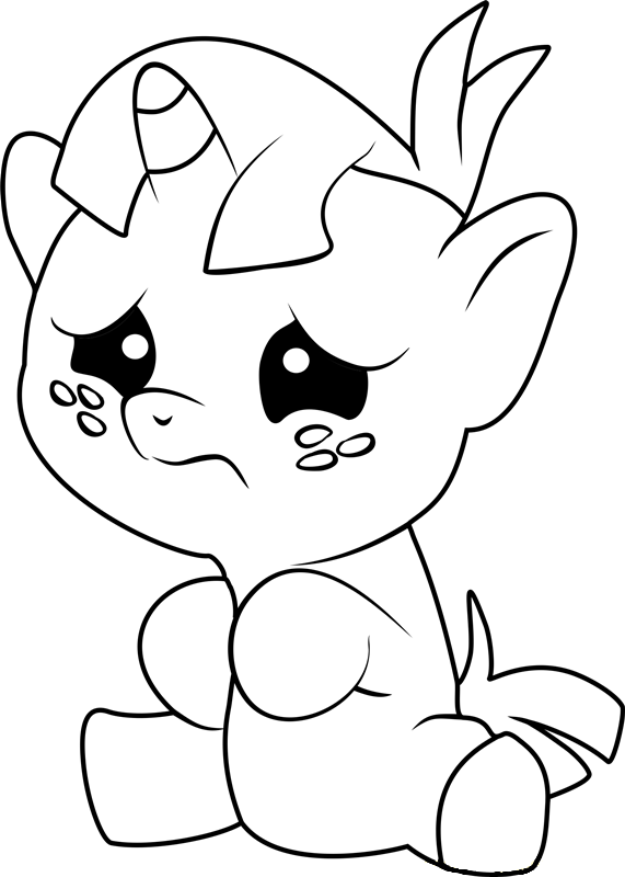 Dibujo de Bebé Caracoles Llorando para Colorear