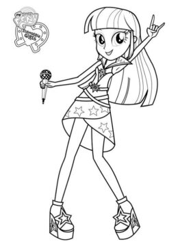 Dibujo de Canto de Chispa Crepusculo para Colorear