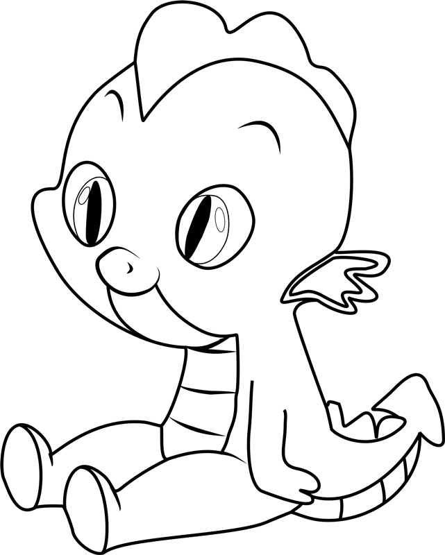 Dibujo de Lindo bebé Spike para Colorear