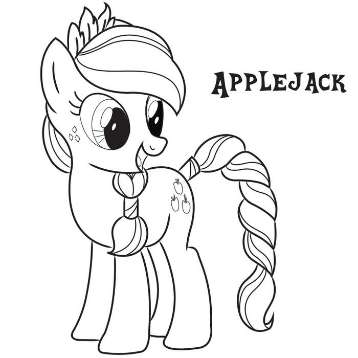 Dibujo de Pony Aguardiente de Manzana para Colorear