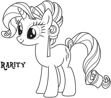 Dibujo de Pony Rareza para Colorear
