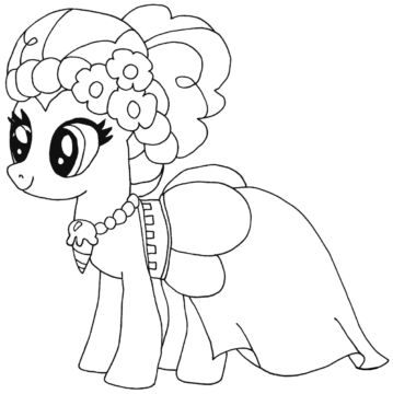 Dibujo de Precioso Pinkie Pie para Colorear