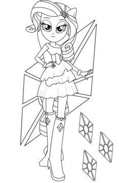 Dibujo de Rareza en Equestria Chicas para Colorear