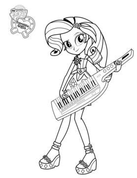 Dibujo de Rareza Tocando el Piano para Colorear