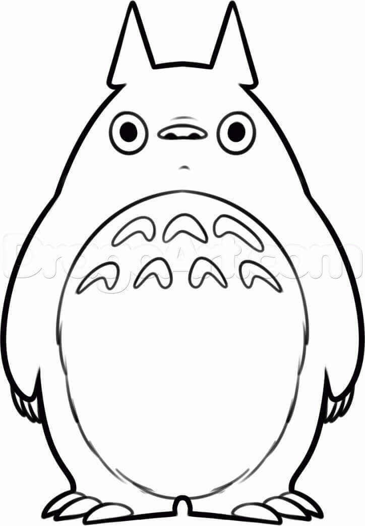 Dibujo de Adorable Totoro 1 para Colorear