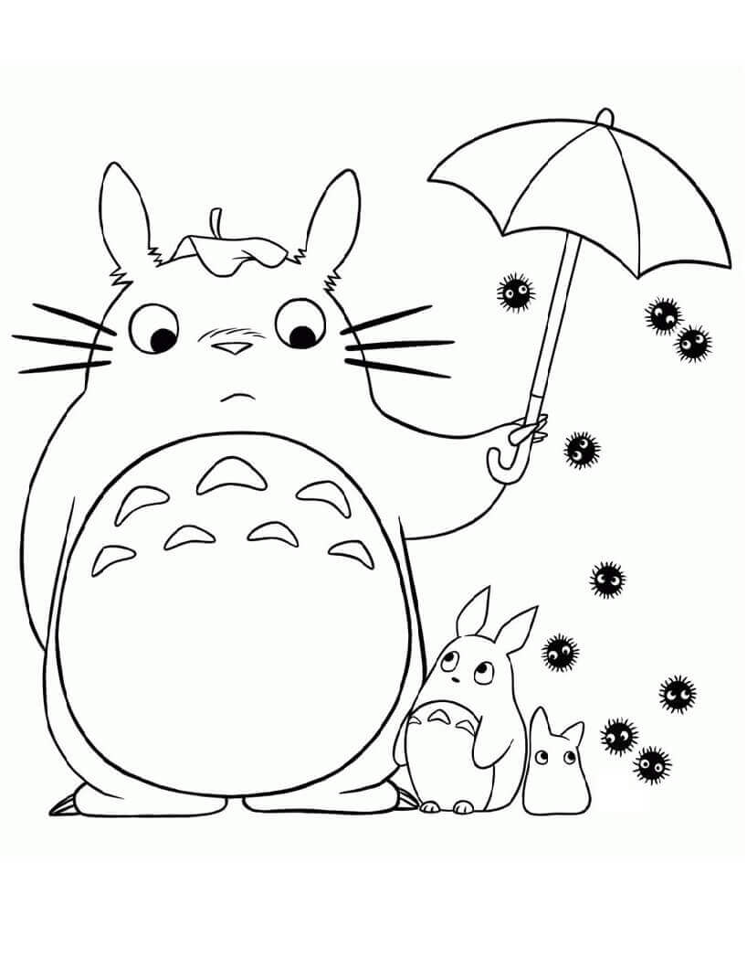 Dibujo de Adorable Totoro para Colorear