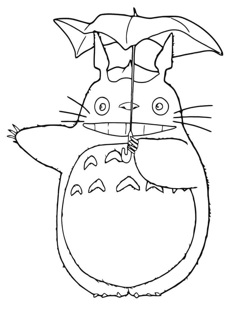 Dibujo de Lindo Totoro 2 para Colorear