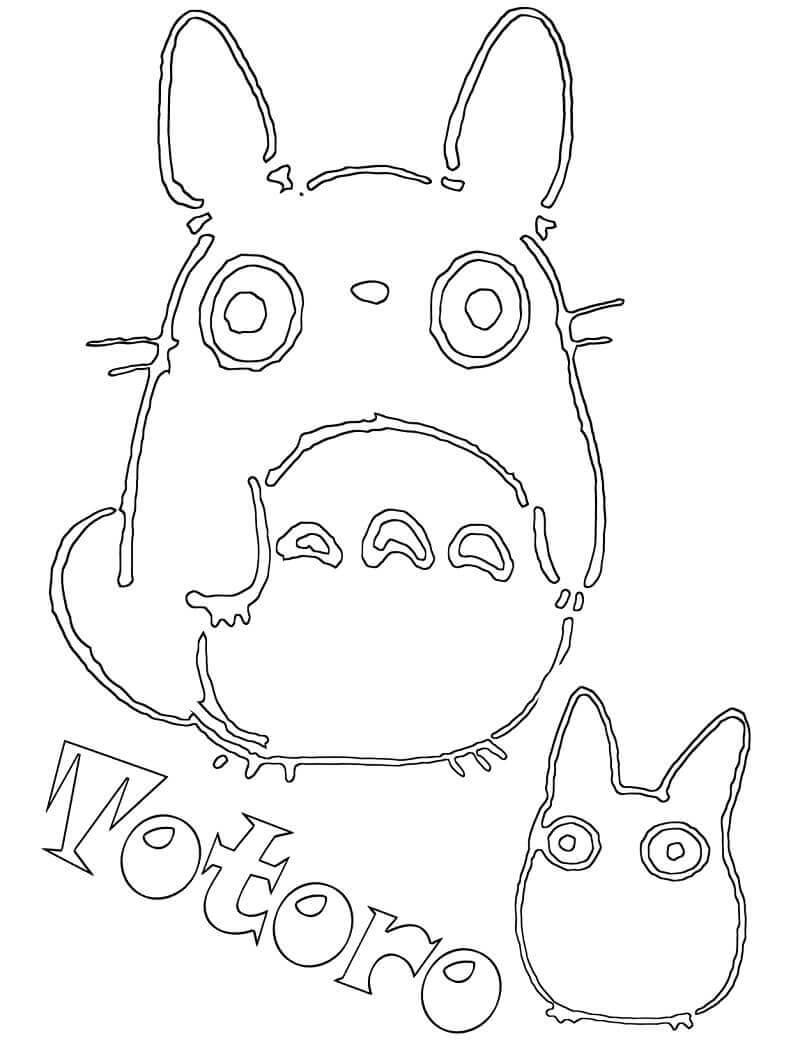 Dibujo de Lindo Totoro para Colorear