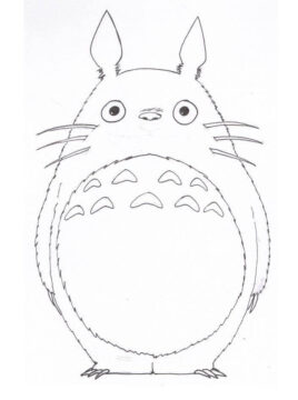 Dibujo de Totoro Divertido para Colorear