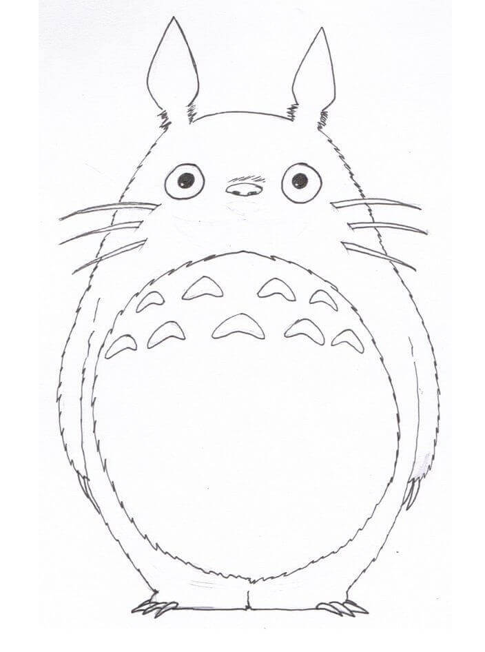 Dibujo de Totoro Divertido para Colorear