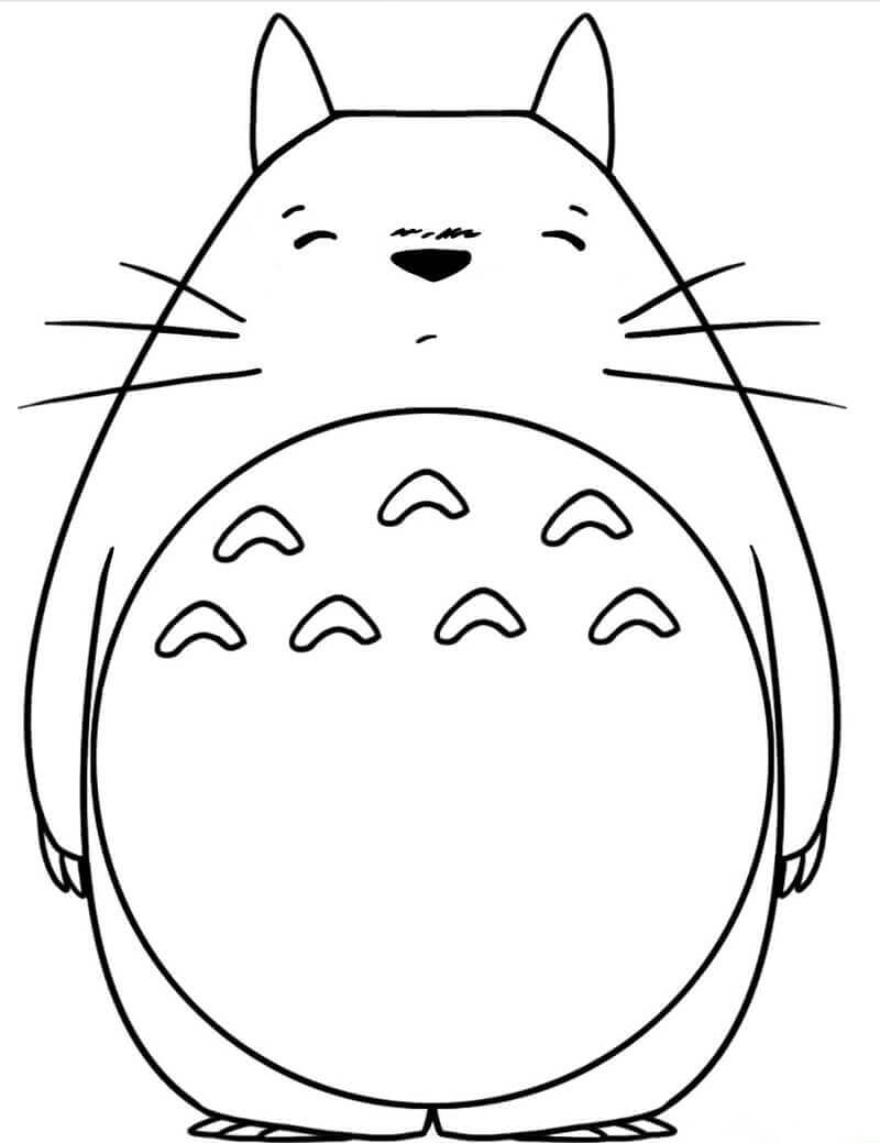 Dibujo de Totoro Durmiendo para Colorear