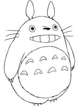 Dibujo de Totoro Sonriendo para Colorear